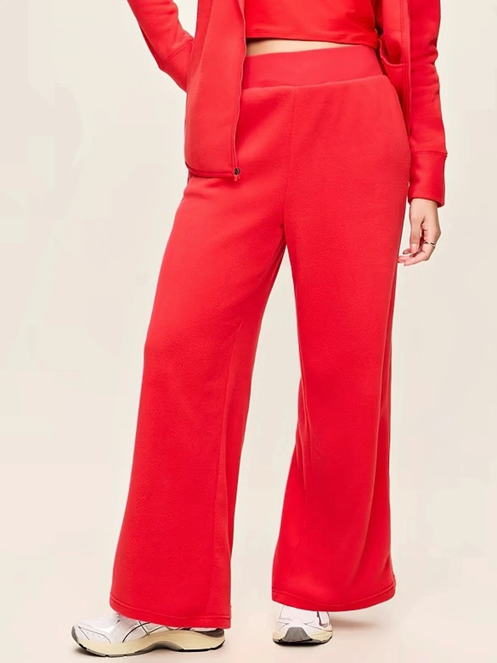 Old Navy Performance Fleece - Red Wide Leg Pants Size - XXL Like New - Winter
